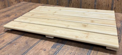 Nueva alfombra de baño de ducha antideslizante de madera de bambú GOBAM 19,7" X 13" X 1,3" Foto 1 de 4