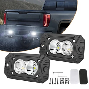 2X Flush Mount 4inch LED Work Light Pods 40W Rear Bumper For Ford F150 F250 F350 - Picture 1 of 13