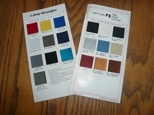 1985 & 1991 AMC Factory Color Chip Paint Samples - Two Years - Picture 1 of 1