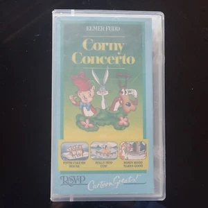 Elmer Fudd ~Corny Concerto~ VHS Video MINT Tape Cartoon Molly Moo cow Robin Hood - Picture 1 of 6