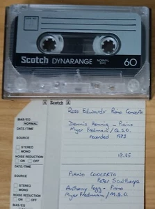 used Scotch Dynarange cassette (label piano concerto Edwards Hennig Sculthorpe) - Picture 1 of 1