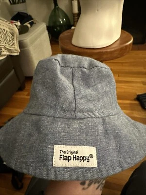 Sombrero Cubo Flap Happy Denim S Con Protección UV Denim Azul Nuevo Con Etiquetas Foto 1 de 4
