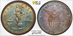 USA/Philippines 1905-S 1 Peso Coin - Silver - PCGS Au Details #2