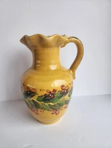 La provance Pitcher Tabletops Unlimited Hand Painted Collection Tuscan Cottage - Picture 1 of 12