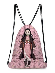 Demon Slayer Anime Nezuko Kamado Standing Image Large Drawstring Tote Bag NEW - Picture 1 of 1