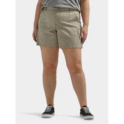 LEE - PLUS SIZE: 20W - Mid-Rise 5" Comfort Stretch Waist Cargo Shorts - NEW! - Image 1 of 4
