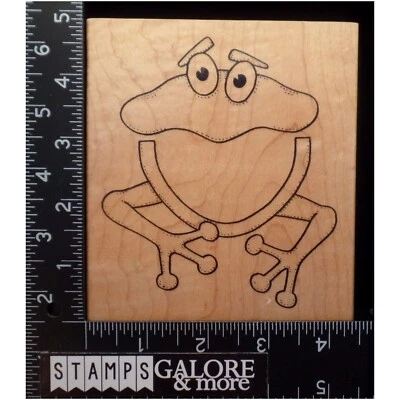 Estampillas de goma Darcies ANIMALES Z-616 RANA SONRIENTE MARIONETA PLANTILLA XXL #1853 Foto 1 de 2