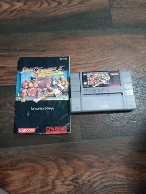 Street Fighter II: Turbo (Super Nintendo 1993) SNES Cart With Manual Tested  - Image 1 of 4