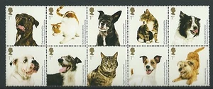 GREAT BRITAIN 2010 BATTERSEA CATS AND DOGS SET OF 10 UNMOUNTED MINT, MNH - Picture 1 of 1