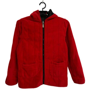 Rothschild Girl's Red And Black Hooded Zip Up Reversible Jacket Size XL (16) - Picture 1 of 10
