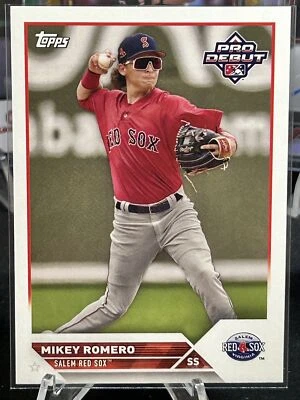 2023 Topps Pro Debut Mikey Romero Salem Red Sox - Image 1 of 2