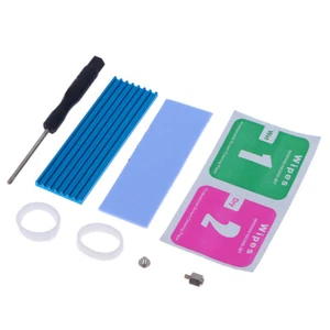 Aluminum cooling heatsink thermal pad for n80 nvme m.2 ngff 2280 pci-e ssd New - Afbeelding 1 van 18