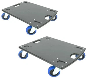 2x ADAM HALL Transportroller 52 x 46 cm Rollbrett 100 mm Lenkrollen Umzugsroller - Picture 1 of 13