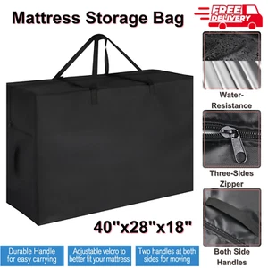 Tri-Fold Mattress Storage Bag, Zippered Carry Case for 4-6"XL Twin Foam Mattress - Picture 1 of 7