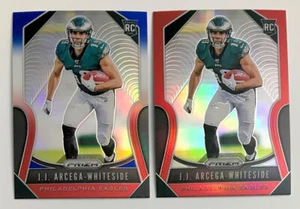 Prizm J.J. Arcega-Whiteside Eagles 2019 rojo/blanco/azul venta al por menor lote de 2 radiocontrol #348! - Imagen 1 de 2