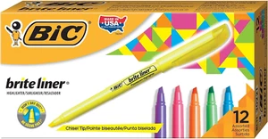 Juego de 12 iluminadores Brite Liner colores surtidos punta de cincel para organizar - Imagen 1 de 12