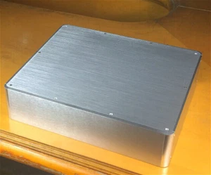 BZ3809H Silver Full Aluminum Enclosure AMP Case Preamp Box PSU Chassis - Picture 1 of 2