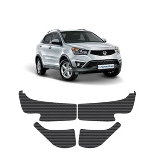 Carbon Fabric Inside Door Panel Anti Scratch for 2011-2017 Ssangyong Korando - Picture 1 of 11