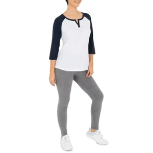 Maglietta da baseball Athletic Works Athleisure collo diviso donna, XXL (20) - Foto 1 di 5