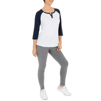 Athletic Works женщин Athleisure раздельный воротник бейсбольная футболка, XXL (20) - Изображение 1 из 4