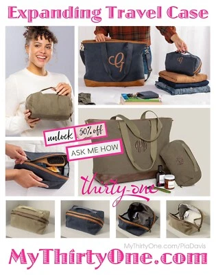 Thirty one expanding travel case Vintage Slate - Image 1 of 2