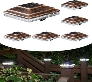 Solar Post Cap Lights,Outdoor Deck Fence Post Lights,Powerful Lithium Battery 20 - Picture 1 of 6