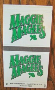 IRISH PUB MATCHBOOK MATCHBOX: MAGGIE MAGEE'S (NASHVILLE, TENNESSEE) -E8 - Picture 1 of 1