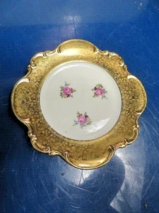 Hutschenreuther LHS Selb Blenheim BREAD PLATES c1930's GOLD TRIM 8" - Picture 1 of 5