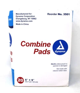 Dynarex 3501 Combine Pads 5"x 9" Sterile 20/BX - Picture 1 of 1