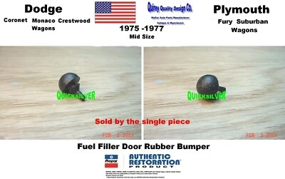 1975  1976 1977 Dodge Plymouth Fuel Filler Door Bumper 729152 New MoPar USA - Image 1 of 2