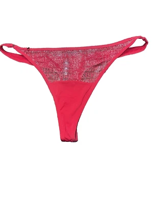 Steve Madden Sissy Tanga Tanga Panty Ropa Interior Mujer Mediana Rojo Plata Glamour Foto 1 de 4