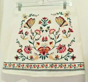 Falda occidental bordada Rockin' C - talla L colorido bordado botánico - Imagen 1 de 11