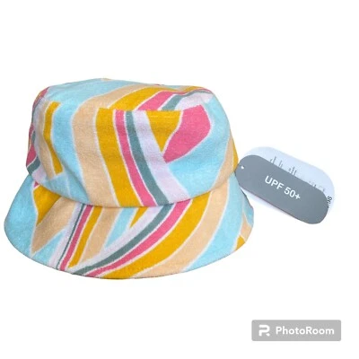 Swirl Design Toddler One Size Appx 2T-4T Terry Sun Beach Bucket Hat - Image 1 of 4