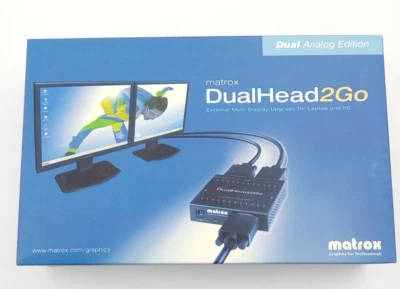 Matrox DualHead2Go Dual Display Splitter MGI D2G-A2A-AJ Sealed - Image 1 of 4