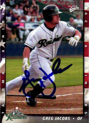 Greg Jacobs Signed 2004 MultiAd Sports Tacoma Rainiers - #15 Seattle Mariners - Image 1 of 2