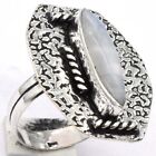 Rainbow Moonstone Ethnic Handmade Ring Jewelry US Size-10 R 490
