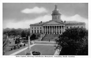 Columbia, South Carolina SC STATE CAPITOL & CONFEDERATE MONUMENT Postkarte - Bild 1 von 2