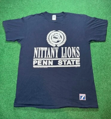 90s Penn State Nittany Lions Vintage Logo 7 T-shirt Rare XL Rose Bowl Football - Image 1 of 4