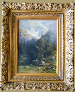 Luitpold FAUSTNER (1845 - 1925) Romantische Gebirgsseelandschaft ÖL/Lw - Bild 1 von 11