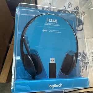 Logitech H340 USB (New in box) Computer Headset Noise Cancelling Mic - Picture 1 of 5