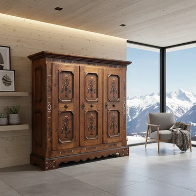 Voglauer Anno 1700 Schrank Bauernschrank Schlafzimmer Kleiderschrank braun antik - Bild 1 von 4