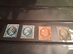 FRANCE EARLY CERES/NAPOLEON III ISSUES USED #15D,26,60,62 GOOD COMBO (LOT 300) - Picture 1 of 1