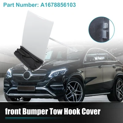 Car Front Bumper Tow Hook Cap for Mercedes-Benz GLE 350 No.A1678856103 White - Image 1 of 4