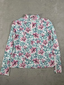 Tommy Bahama Jacke Damen Large weiß bunt Blumen durchgehender Reißverschluss Active Performance - Bild 1 von 9