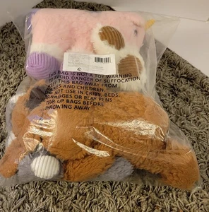 (4) Nuevo con etiquetas Fiesta Peluche Juguete Marrón Conejito Perro Unicornio Lobo - Sellado - Imagen 1 de 10