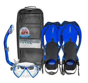 HEAD Pirate Dry Allegra Junior Snorkel Set Mask Fins Dry Snorkel with Whistle - Picture 1 of 2