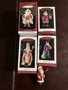 5 adornos vintage con sello Merry Olde & Nutcracker & St. Nicholas Santa - Imagen 1 de 2