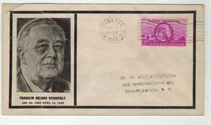 WW2 Patriotic 4/12/1945 FRANKLIN ROOSEVELT DAY OF DEATH & TRUMAN INAUGURATION - Picture 1 of 1