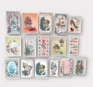 Lote de 16 tarjetas de felicitación antiguas Get Well Soon vintage años 40 años 50 lote EE. UU. - Imagen 1 de 19