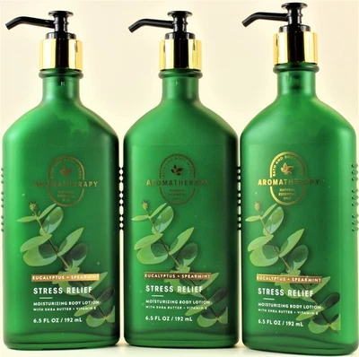 3PK Bath & Body Works Eucalyptus Spearmint Lotion Stress Relief Moisturizer 6.5 - Image 1 of 2